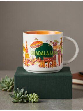 Starbucks Discovery Series Guadalajara 14oz Mug With Vibrant Illustrations & Ora